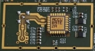 The ACCURATE 2A femtoampere measurement chip mounted on an evaluation board
