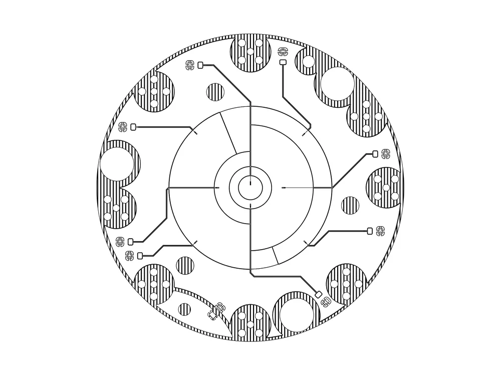 Circular PCB anode drawing from the patent application